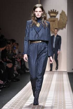 Milan woman s Fashion Week Fall Winter 2017 2018. Milano Moda donna , autunno inverno 2017 2018 . Trussardi fashion show Pictured: model  Copyright: xRiccardoxGiordanoxSickix xIPAx xFotosickix
