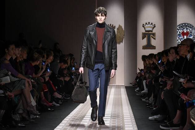 Milan woman s Fashion Week Fall Winter 2017 2018. Milano Moda donna , autunno inverno 2017 2018 . Trussardi fashion show Pictured: model  Copyright: xRiccardoxGiordanoxSickix xIPAx xFotosickix