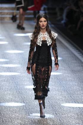 Milan woman s Fashion Week Fall Winter 2017 2018. D&G Fashion Show Pictured: model  Copyright: xSickix xIPAx xFotosickix