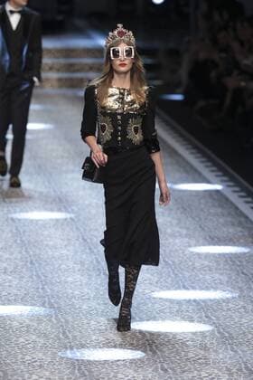 Milan woman s Fashion Week Fall Winter 2017 2018. D&G Fashion Show Pictured: model  Copyright: xSickix xIPAx xFotosickix