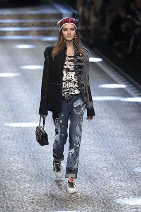 Milan woman s Fashion Week Fall Winter 2017 2018. D&G Fashion Show Pictured: model  Copyright: xSickix xIPAx xFotosickix