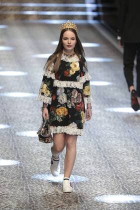 Milan woman s Fashion Week Fall Winter 2017 2018. D&G Fashion Show Pictured: model  Copyright: xSickix xIPAx xFotosickix