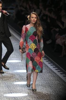 Milan woman s Fashion Week Fall Winter 2017 2018. D&G Fashion Show Pictured: model  Copyright: xSickix xIPAx xFotosickix