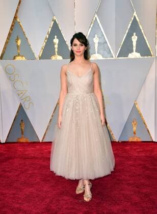 Felicity Jones arrives on the red carpet for the 89th annual Academy Awards at the Dolby Theatre in the Hollywood section of Los Angeles on February 26, 2017.  LAP2017022663 KEVINxDIETSCH