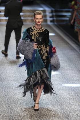 Milan woman s Fashion Week Fall Winter 2017 2018. D&G Fashion Show Pictured: model  Copyright: xSickix xIPAx xFotosickix