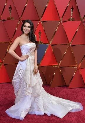 Auli i Cravalho arrives on the red carpet for the 89th annual Academy Awards at the Dolby Theatre in the Hollywood section of Los Angeles on February 26, 2017.  LAP20170226014 JIMxRUYMEN