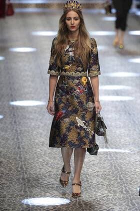 Milan woman s Fashion Week Fall Winter 2017 2018. D&G Fashion Show Pictured: model  Copyright: xSickix xIPAx xFotosickix