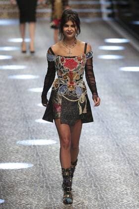 Milan woman s Fashion Week Fall Winter 2017 2018. D&G Fashion Show Pictured: model  Copyright: xSickix xIPAx xFotosickix