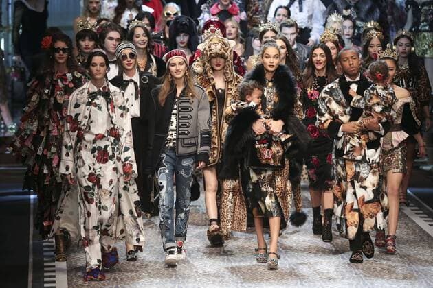 Milan woman s Fashion Week Fall Winter 2017 2018. D&G Fashion Show Pictured: model  Copyright: xSickix xIPAx xFotosickix