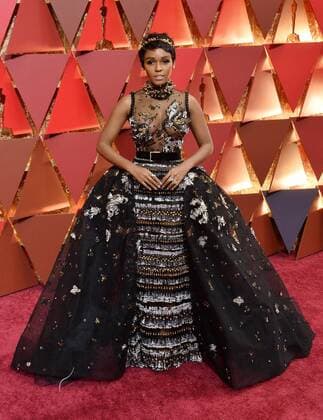 Actress singer Janelle Monae arrives on the red carpet for the 89th annual Academy Awards at the Dolby Theatre in the Hollywood section of Los Angeles on February 26, 2017.  LAP20170226710 JIMxRUYMEN
