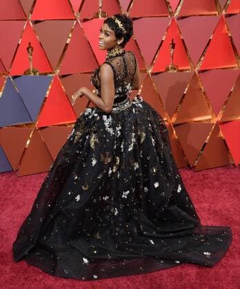 Actress singer Janelle Monae arrives on the red carpet for the 89th annual Academy Awards at the Dolby Theatre in the Hollywood section of Los Angeles on February 26, 2017.  LAP20170226713 JIMxRUYMEN
