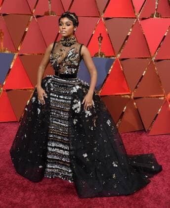 Actress singer Janelle Monae arrives on the red carpet for the 89th annual Academy Awards at the Dolby Theatre in the Hollywood section of Los Angeles on February 26, 2017.  LAP20170226716 JIMxRUYMEN