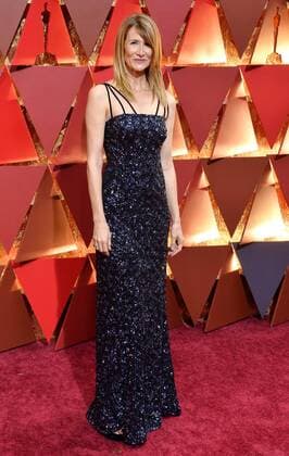 Actress Laura Dern arrives on the red carpet for the 89th annual Academy Awards at the Dolby Theatre in the Hollywood section of Los Angeles on February 26, 2017.  LAP20170226398 JIMxRUYMEN