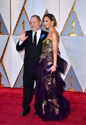 Harvey Weinstein (L) and Georgina Chapman arrive on the red carpet for the 89th annual Academy Awards at the Dolby Theatre in the Hollywood section of Los Angeles on February 26, 2017.  LAP2017022741 KEVINxDIETSCH