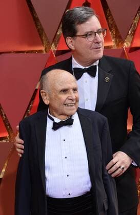 Casting director Lynn Stalmaster and Academy Governor David Rubin arrive on the red carpet for the 89th annual Academy Awards at the Dolby Theatre in the Hollywood section of Los Angeles on February 26, 2017.  LAP20170226875 JIMxRUYMEN