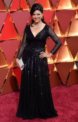 Actress Shohreh Aghdashloo arrives on the red carpet for the 89th annual Academy Awards at the Dolby Theatre in the Hollywood section of Los Angeles on February 26, 2017.  LAP20170226070 JIMxRUYMEN