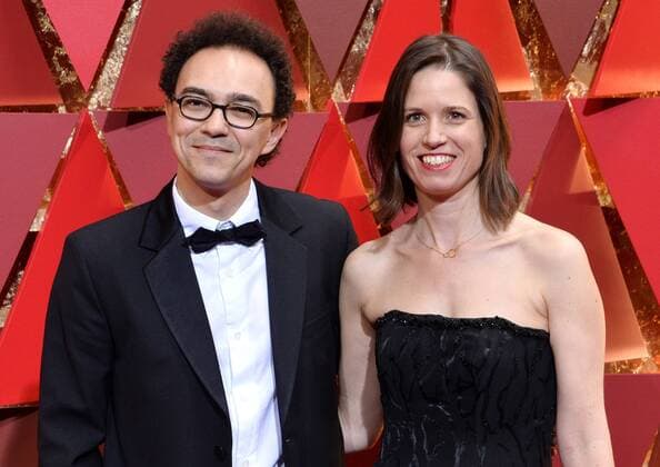 Filmmaker Selim Azzazi (L) and guest arrives on the red carpet for the 89th annual Academy Awards at the Dolby Theatre in the Hollywood section of Los Angeles on February 26, 2017.  LAP20170226444 JIMxRUYMEN