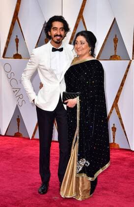 Dev Patel and his mother Anita arrive on the red carpet for the 89th annual Academy Awards at the Dolby Theatre in the Hollywood section of Los Angeles on February 26, 2017.  LAP2017022838 KEVINxDIETSCH