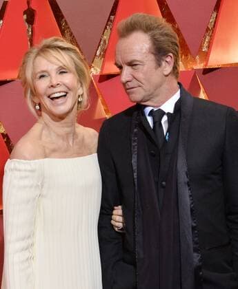 Actress Trudie Styler and musician Sting arrive on the red carpet for the 89th annual Academy Awards at the Dolby Theatre in the Hollywood section of Los Angeles on February 26, 2017.  LAP20170226943 JIMxRUYMEN