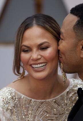 February 26, 2017 - Hollywood, California, U.S. - CHRISSY TEIGEN and JOHN LEGEND during red carpet arrivals for the 89th Academy Awards ceremony. Los Angeles U.S.  - ZUMARS A 20170226_mda_a60_283 Copyright: xArmandoxArorizox