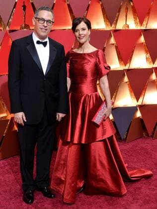 Director of photography Rodrigo Prieto (L) and guest arrive on the red carpet for the 89th annual Academy Awards at the Dolby Theatre in the Hollywood section of Los Angeles on February 26, 2017.  LAP20170226479 JIMxRUYMEN