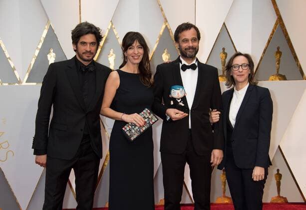 Feb 26, 2017 - Hollywood, California, U.S - Oscar nominees, Max Karli and Claude Barras, arrive with guests on the red carpet of The 89th Oscars® at the Dolby Theatre in Hollywood, CA on Sunday, February 26, 2017. Hollywood U.S - ZUMAz03_ 20170226_sho_z03_232 Copyright: xAMPASx