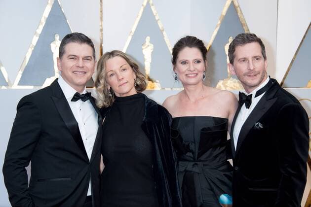 Feb 26, 2017 - Hollywood, California, U.S - Dan Levine (far left) and Aaron Ryder (far right), Oscar nominees, arrive with guests on the red carpet of The 89th Oscars® at the Dolby Theatre in Hollywood, CA on Sunday, February 26, 2017. Hollywood U.S - ZUMAz03_ 20170226_sho_z03_259 Copyright: xAMPASx