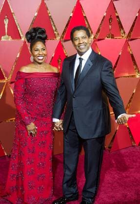 (170227) -- LOS ANGELES, Feb. 26, 2017 -- Pauletta Washington(L) and Denzel Washington arrive for the red carpet of the 89th Academy Awards at the Dolby Theater in Los Angeles, the United States, on Feb. 26, 2017. )(gj) U.S.-LOS ANGELES-OSCAR-RED CARPET YangxLei 