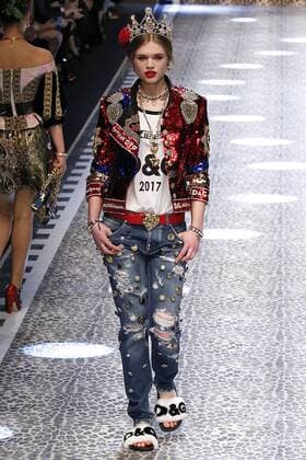 . 26 02 2017. Milan, Italy. Dolce & Gabbana show at Milan Fashion Week for Autumn Winter 2017 .  xi-Imagesx IIM-14520-0267