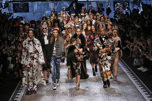 . 26 02 2017. Milan, Italy. Dolce & Gabbana show at Milan Fashion Week for Autumn Winter 2017 .  xi-Imagesx IIM-14520-0305