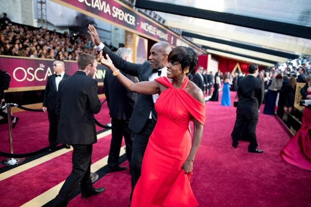 Feb 26, 2017 - Hollywood, California, U.S. - VIOLA DAVIS, Oscar nominee, and Julius Tennon arrive on the red carpet of The 89th Oscars at the Dolby Theatre in Hollywood, CA on Sunday, February 26, 2017. Hollywood U.S. - ZUMAz03_ 20170226_sho_z03_847 Copyright: xToddxWawrychukx