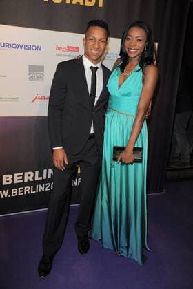 Raphael Holzdeppe, Sosthene Moguenara Ankunft zur Premiere URBAN RECORDS im Kino Zoo Palast in Berlin, am 27.02.2017