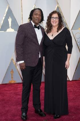 Feb 26, 2017 - Hollywood, California, U.S - Roger Ross Williams, Oscar nominee, and Julie Goldman, Oscar nominee, arrive on the red carpet of The 89th Oscars at the Dolby Theatre in Hollywood, CA on Sunday, February 26, 2017. Hollywood U.S - ZUMAz03_ 20170226_sho_z03_248 Copyright: xAMPASx
