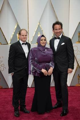 Feb 26, 2017 - Hollywood, California, U.S - Oscar-nominee Stephen Ellis, Hala, and Oscar-nominee Marcel Mettelsiefen arrive at The 89th Oscars at the Dolby Theatre in Hollywood, CA on Sunday, February 26, 2017. Hollywood U.S - ZUMAz03_ 20170226_sho_z03_211 Copyright: xAMPASx