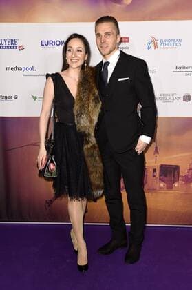 Peter Pekarik mit Ehefrau Lujza bei der Weltpremiere des Imagefilms Urban Records zur Leichtathletik-EM Berlin 2018 im Zoo Palast. Berlin, 27.02.2017 Foto:xF.xKernx xFuturexImage