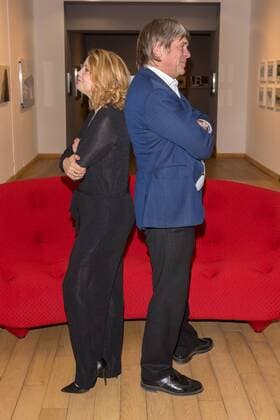 Annette Frier und Wolfgang Bergmann (Geschaeftsfuehrer ARTE D) - Premiere der 10-teiligen ARTE Doku-Reihe Ach, Europa! im Maison de France in Berlin am 28.02.2017. ARTE Doku-Reihe Ach, Europa!