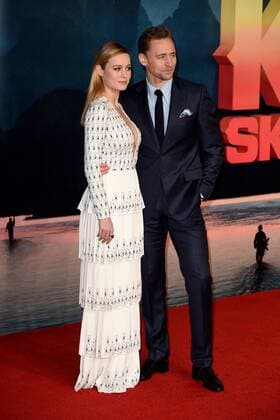 . 28 02 2017. London, United Kingdom. Tom Hiddleston and Brie Larson attend the European Premiere Of Kong: Skull Island in Leicester Square.  xKatexGreenx xi-Imagesx IIM-14541-0043
