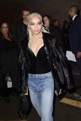 Zoe Kravitz mit Freund - Ankunft Modenschau Yves St Laurent - Paris - 28 02 2017 JBAutissier Panoramic 