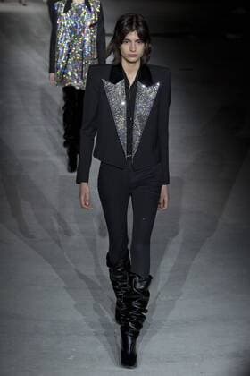 215948 Marineau Starface 2017-02-28 Paris France Paris Fashion Week. Défilé PAP Automne-hiver 2017. Saint Laurent. Saint Laurent , autumn-winter 2017 Paris, France Paris fashion week. Parade ready to wear fall winter 2017. Editorial use only _sans_perso  Copyright: xMarineaux STAR_215948_070