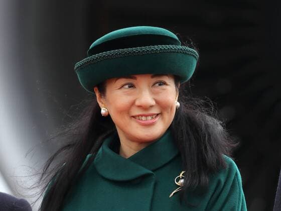 Crown Princess Masako sends off Japanese Emperor Akihito and Empress Michiko at the Tokyo International Airport, Tokyo, Japan on February 28, 2017.  (peda003442)