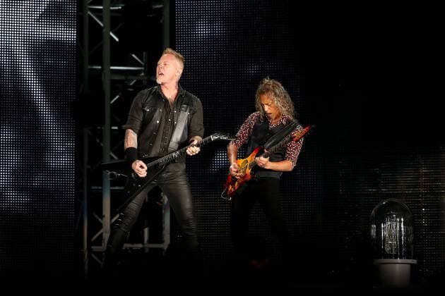 Metallica Konzert in Mexiko-Stadt March 1, 2017 - Mexico - Metallica-Konzert, James Hetfield, Kirk Hammett  - ZUMAu78_ 20170301_zaf_u78_105 Copyright: xValentexRosasx