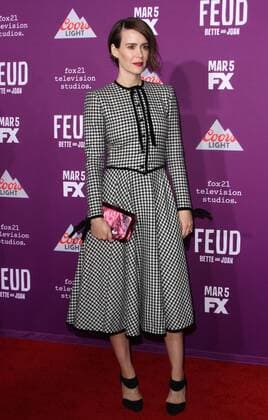 March 1, 2017 - Los Angeles, CA, United States - 1 March 2017 - Los Angeles, California - Sarah Paulson... FXÃ¢â‚¬â ¢s Feud: Bette and Joan Premiere held at the GraumanÃ¢â‚¬â ¢s Chinese Theatre. Photo Credit: AdMedia Los Angeles United States - ZUMAa123 20170301_zaa_a123_063 Copyright: xAdmediax