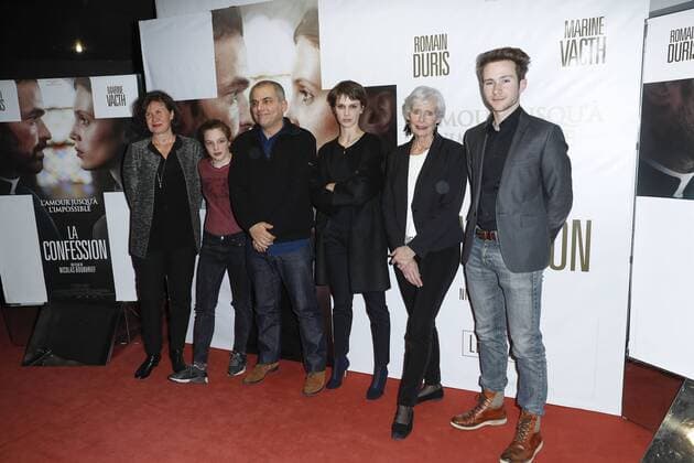 Anne LE NY Solene RIGOT Nicolas Boukhrief Marine VACTH Marie Jeanne Maldague CELEBRITES : Vor Filmpremiere Premiere La Confession - Paris - 02 03 2017 GwendolineLeGoff Panoramic 