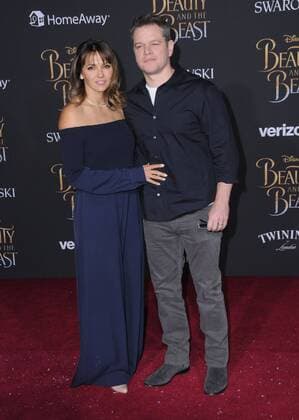 March 2, 2017 - Hollywood, CA, United States - 02 March 2017 - Hollywood, California - Luciana Barroso, Matt Damon. Los Angeles premiere of Disney s Beauty and the Beast held at El Capitan Theatre. Photo Credit: AdMedia Hollywood United States - ZUMAa123 20170302_zaa_a123_143 Copyright: xBirdiexThompsonx