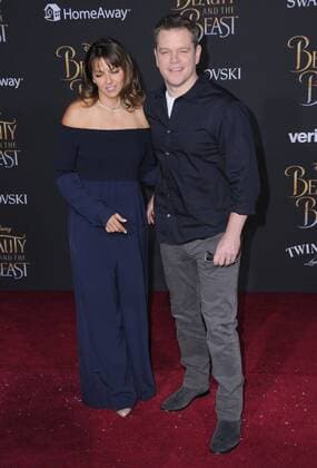 March 2, 2017 - Hollywood, CA, United States - 02 March 2017 - Hollywood, California - Luciana Barroso, Matt Damon. Los Angeles premiere of Disney s Beauty and the Beast held at El Capitan Theatre. Photo Credit: AdMedia Hollywood United States - ZUMAa123 20170302_zaa_a123_145 Copyright: xBirdiexThompsonx