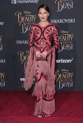 March 2, 2017 - Hollywood, CA, United States - 02 March 2017 - Hollywood, California - Chrissy Teigen. Los Angeles premiere of Disney s Beauty and the Beast held at El Capitan Theatre. Photo Credit: AdMedia Hollywood United States - ZUMAa123 20170302_zaa_a123_162 Copyright: xBirdiexThompsonx