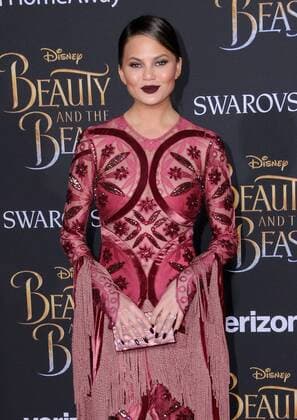 March 2, 2017 - Hollywood, CA, United States - 02 March 2017 - Hollywood, California - Chrissy Teigen. Los Angeles premiere of Disney s Beauty and the Beast held at El Capitan Theatre. Photo Credit: AdMedia Hollywood United States - ZUMAa123 20170302_zaa_a123_166 Copyright: xBirdiexThompsonx