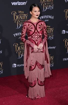 March 2, 2017 - Hollywood, CA, United States - 02 March 2017 - Hollywood, California - Chrissy Teigen. Los Angeles premiere of Disney s Beauty and the Beast held at El Capitan Theatre. Photo Credit: AdMedia Hollywood United States - ZUMAa123 20170302_zaa_a123_170 Copyright: xBirdiexThompsonx