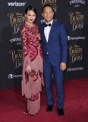 March 2, 2017 - Hollywood, CA, United States - 02 March 2017 - Hollywood, California - Chrissy Teigen, John Legend. Los Angeles premiere of Disney s Beauty and the Beast held at El Capitan Theatre. Photo Credit: AdMedia Hollywood United States - ZUMAa123 20170302_zaa_a123_184 Copyright: xBirdiexThompsonx