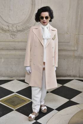 216031 Valentin Paoli Starface 2017-03-03 Paris France Paris Fashion Week. Defile PAP Automne-hiver 2017 DIOR. Arrivees. Paris Fashion Week. Arrivals at Dior Show. Jagger, Bianca  Copyright: xValentinxPaolix xStarfacex STAR_216031_121